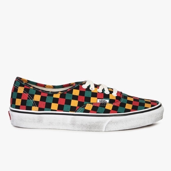 EUC Men’s Sz 12 (Euro Sz 46) Vans Old Skool Check Lace-up Sneakers Multicolored - Picture 1 of 16